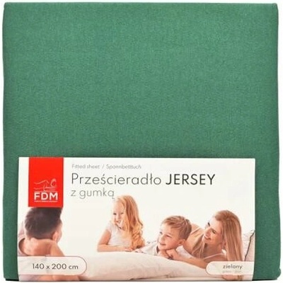 DobreSny Prostěradlo jersey s gumou zelené 100% bavlna 200x200