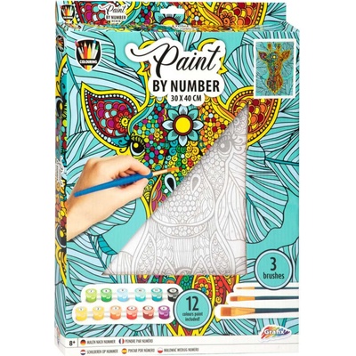 GRAFIX Malování podle čísel Žirafa plátno na rámu 30 x 40 cm 158569 – Hledejceny.cz