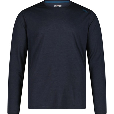 CMP Мъжка спортна тениска CMP Jacquard L/S T-Shirt Sport shirt - Black Blue - размер 46 (EU) (216-5628-0411)