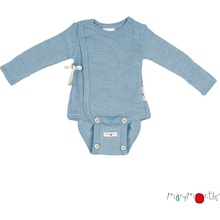 Merino zavinovací body ManyMonths Blue Mist