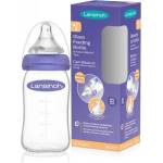Lansinoh Стъклено шише с биберон Lansinoh - NaturalWave, 1 м+, 160 ml (L-77240) - ozone