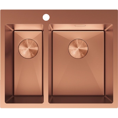 Mexen Flexo стоманена мивка с 1, 5 камери 610 x 510 mm, мед - 6446611500-65 (6446611500-65)