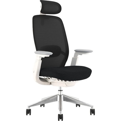 Bittel Работен стол Carmen GLAND, до 136кг. макс тегло, дамаска/мрежа, ергономичен, алуминиева база, мултиблок механизъм, люлеещ механизъм, слайд механизъм, газов амортисьор, лумбална опора, черен (bt-3520593)