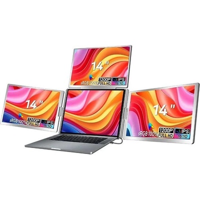 ExtraLink Smart Life S780 14" преносим лаптоп монитор, 3 екрана, IPS, 1920x1200 (EX.21595)