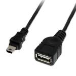  Кабел преходник от mini USB към USB A/Ж - OTG кабел за таблет
