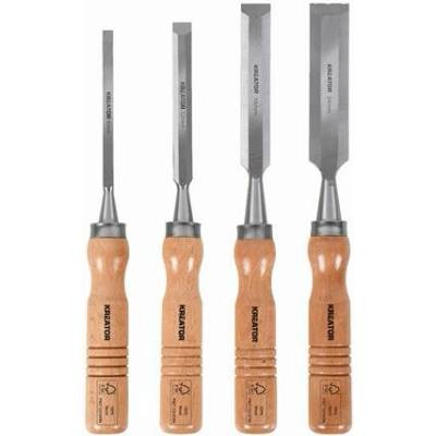 Powerplus KRTH23603 - Dláta na dřevo sada 6, 12, 18, 24mm 4ks dřevěná rukojeť KREATOR