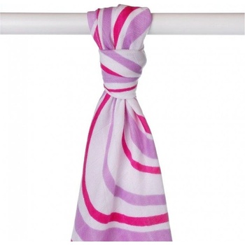 Kikko Hearts and Waves bambusová osuška 90 x 100 cm 1 ks Lilac Waves 2020