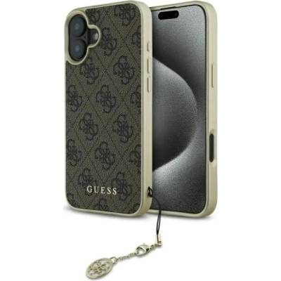 GUESS Калъф Guess 4G Charms Collection iPhone 16 Plus - кафяв (3666339345938)