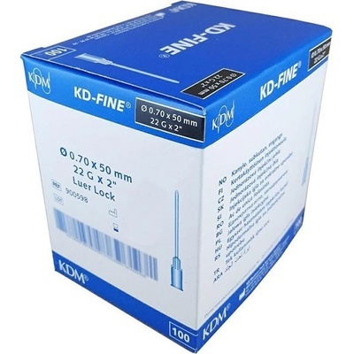 KD-FINE Injekčná ihla22 G 0,70 x 50 mm čierna 100 ks