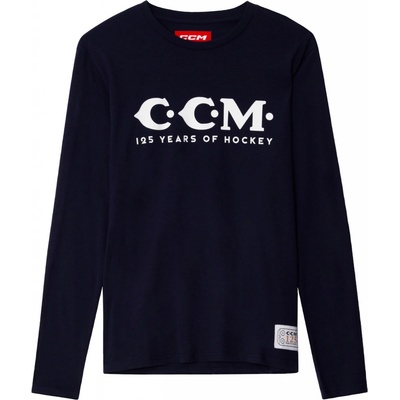 CCM pánské tričko 125 Anniversary LS Tee navy