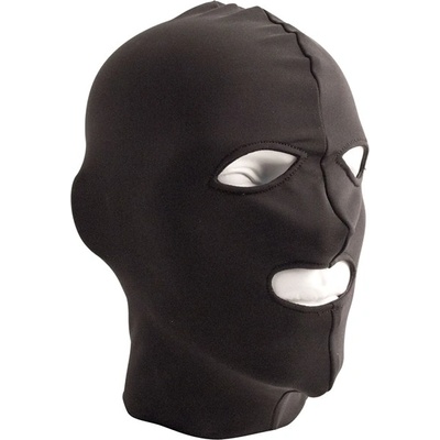 Mister B Lycra Hood Eyes and Mouth Open, spandexová kukla čierna