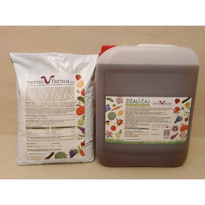 Vermifarma Balíček vermikompost 20 litrů a žížalí čaj 20 litrů