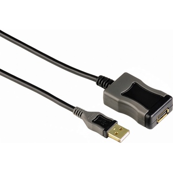 Hama 78482 USB 2.0 Extension Cable, active, A-plug - A-socket, 5m, black