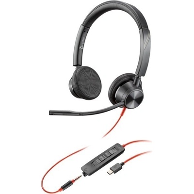 Poly Blackwire 3325 Stereo USB-C + 3.5mm + USB C/A-Adapter