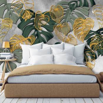 Image 1 of Art Gift Decor Фототапет Зелени и златни листа