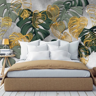 Art Gift Decor Фототапет Зелени и златни листа