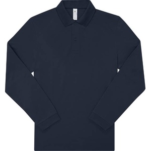 B&C Collection B&c my polo 210 lsl / Мъжка поло тениска с дълъг ръкав от плътен памук - тъмносиня 4xl (01u42700314)