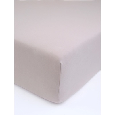MKLuzkoviny.cz Jersey prostěradlo s elastanem Deluxe cappuccino 180x200