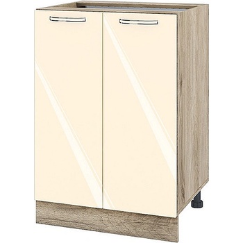 ИРИМ Долен кухненски шкаф Сити АРФ-Бежово гланц-05-22 60 см