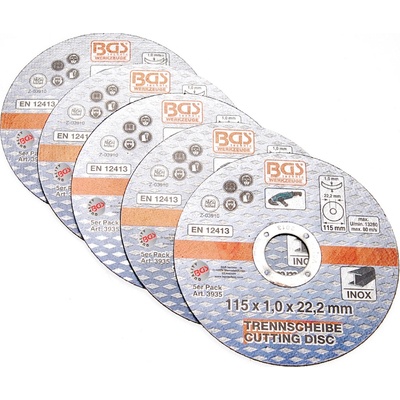 BGS Brusný kotouč 115 x 1,0 x 22,2 mm 3935 5 ks