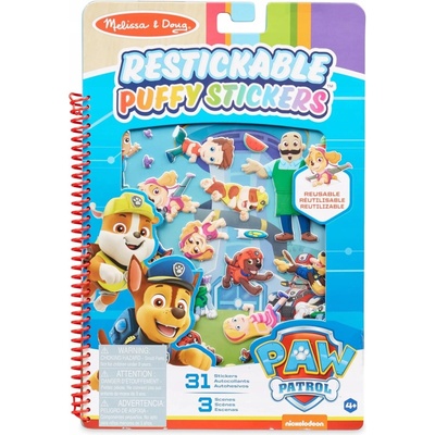 Opakované použiteľné nálepky Labková patrola Puffy Sticker Melissa & Doug