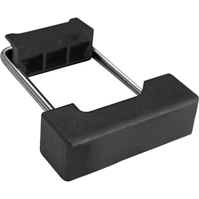 Úchyt panelu ke sloupku 60x40 mm nerez+PVC černá
