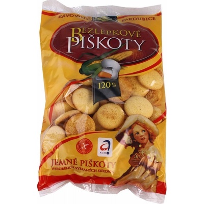 KÁVOVINY A.S. BEZLEPKOVE PISKOTY 120 g