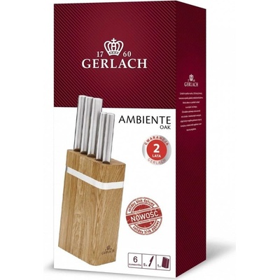 Gerlach Sada nožů v bloku Ambiente Oak 5 ks