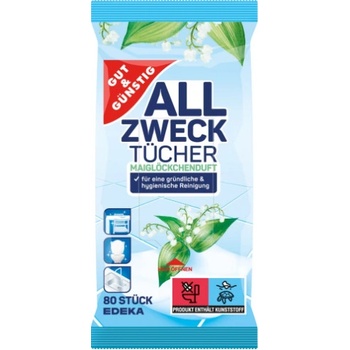 Gut & Günstig univerzální čistící ubrousky 80 ks s konvalinkovou vůní