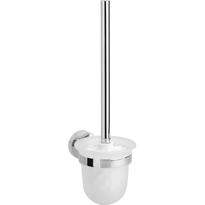 Larissa WC štětka závěsná mléčné sklo chrom WS008