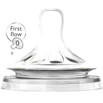 Philips Биберон Philips Avent Natural First Flow SCF657/27, 0м. +, 2 броя (SCF657/27)