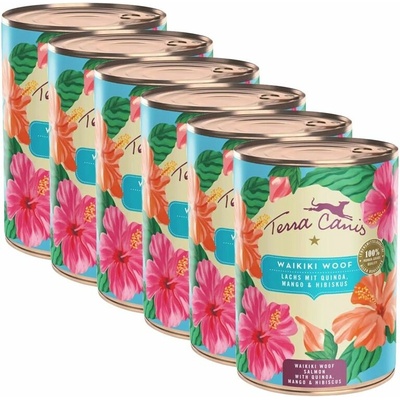 Terra Canis Waikiki Woof Salmon with quinoa mango & hibiscus 6 x 400 g