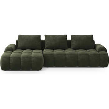 Cosmopolitan Design Зелен кадифен сгъваем/с място за съхранение ъглов диван (ляв ъгъл) Linz - Cosmopolitan Design (COS_LCF_120_F1_LINZ3)