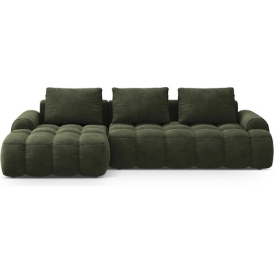 Cosmopolitan Design Зелен кадифен сгъваем/с място за съхранение ъглов диван (ляв ъгъл) Linz - Cosmopolitan Design (COS_LCF_120_F1_LINZ3)