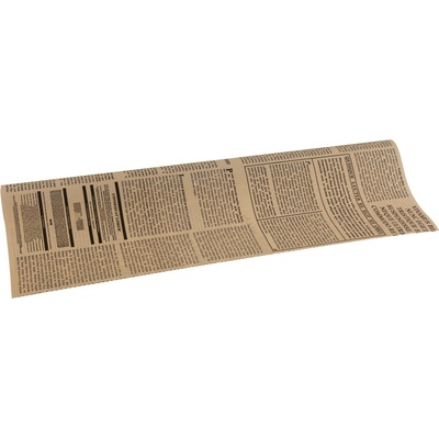 Floristická fólie 50cm x 9,1m novinový design 4/20 béžová s černou