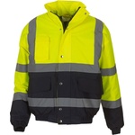 Yoko HI-VIS HVP218 / Унисекс светлоотразително бомбър яке - HV жълто/тъмносиньо S (79P218zw701)