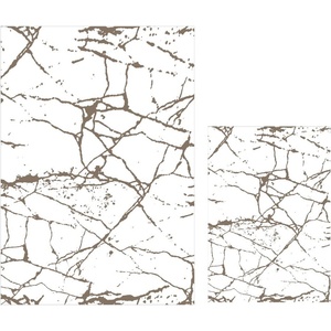 Mila Home Бели/кафяви килими за баня в комплект 2 бр. 60x100 cm Cracks - Mila Home (HKG-NEWBNY-6)