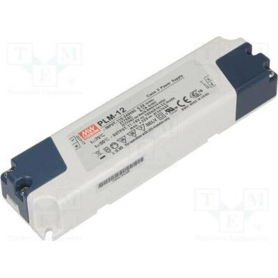 MEAN WELL PLM-12-1050 Napájecí zdroj: spínaný; LED; 12,6W; 7÷12VDC; 1050mA; 110÷295VAC