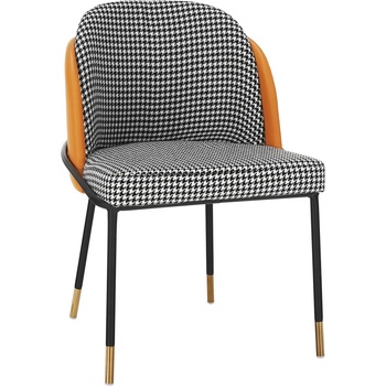 Kondela Kirna černobílá vzor / camel