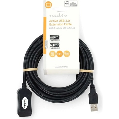 Nedis Активен USB удължител Nedis CCGL60EXTBK50, 5 м (CCGL60EXTBK50)