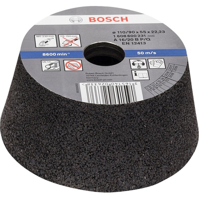 BOSCH Kónická brusná miska - na kovy / litinu 90 mm, 110 mm, 55 mm, 16 1608600231