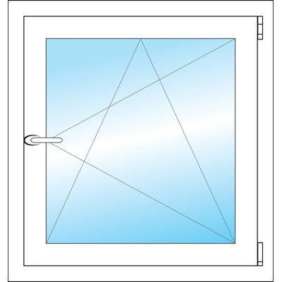 OKNA HNED Plastové okno 67x71 cm (670x710 mm) bílé otevíravé a sklopné pravé
