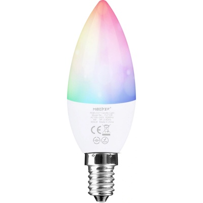 MiBoxer FUT108 Smart LED žiarovka E14, 4W, RGB+CCT, RF 2,4GHz