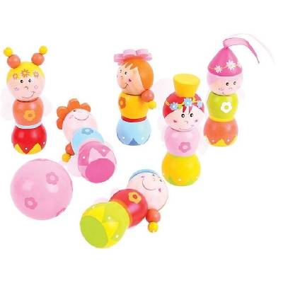 Детски дървен мини боулинг Bigjigs - Феи (BJ864)