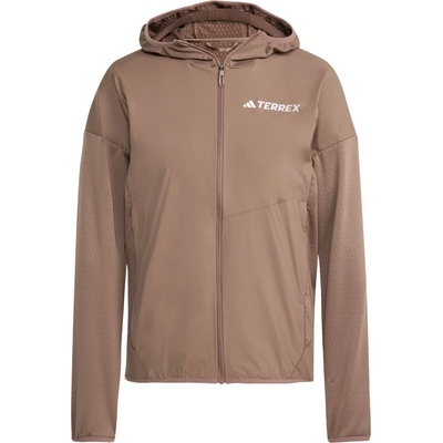 adidas Terrex Дамско синтетично яке adidas Terrex Women's XPR Wind Hybrid Fleece Synthetic jacket - Earth Strata (104-6483-0213)