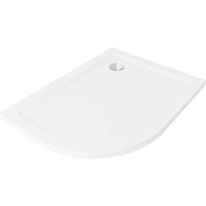 Mexen Flat полукръгъл плитък поддушов коритник десен 120 x 80 см, бял, (41108012P)