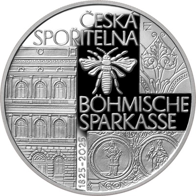 Česká mincovna 200. výročí založení české spořitelny - Böhmische Sparkasse 200 Kč 2025 stříbrná mince PROOF 13 g – Hledejceny.cz