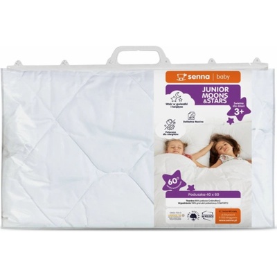 Inter Widex Antialergický polštář Junior Moons & Stars vzor 100 % mikrovlákno bílý 40x60