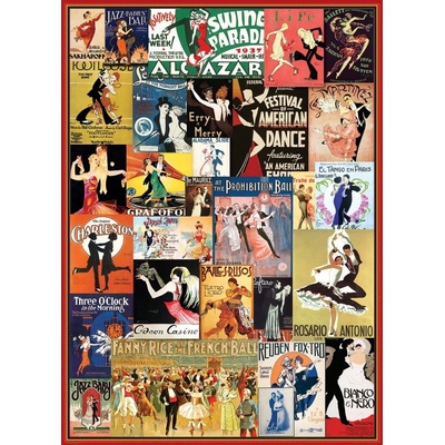 EuroGraphics Ballroom Dancing Vintage Posters 1000 dílků