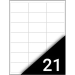 Fortuna Етикет FORTUNA 63, 5x38, 1mm универсален 2100 етикета/кутия 100 листа/кутия 01.01314 (01.01314)